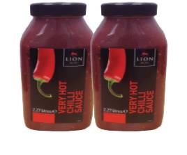 LION VERY HOT CHILLI SAUCE 2X2.7 LTRS 